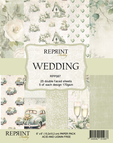Reprint - Wedding Collection 6x6 Inch Paper Pack