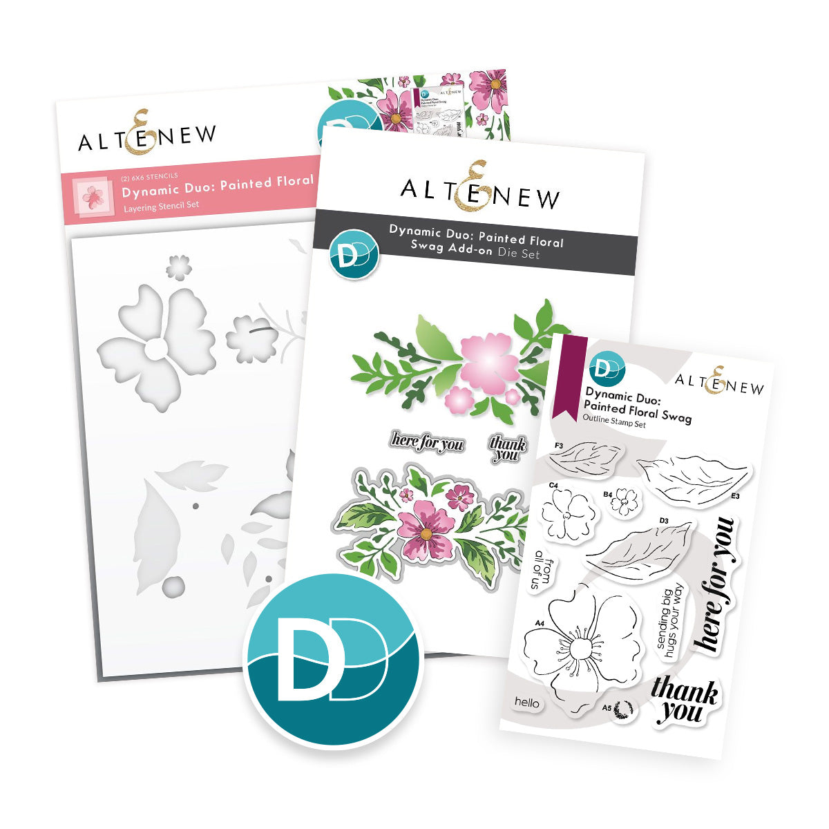 Altenew - Dynamic Duo: Painted Floral Swag & Add-on Die Bundle