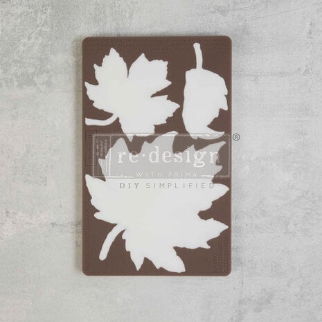 Prima Marketing Re-Design Mould -Falling Leaves Fantasy 5x8 Inch Decor Mould