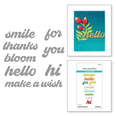 Spellbinders - Fresh Picked Sentiments Etched Dies