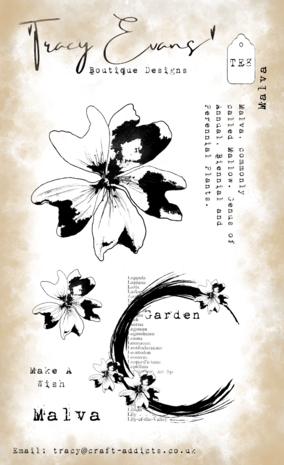 Tracy Evans - Malva A6 Stamp Tracy Evans - Malva A6 Stamp
