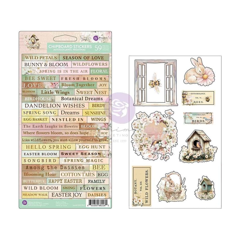 Prima Marketing - Among the Wildflowers Chipboard Stickers (59pcs)
