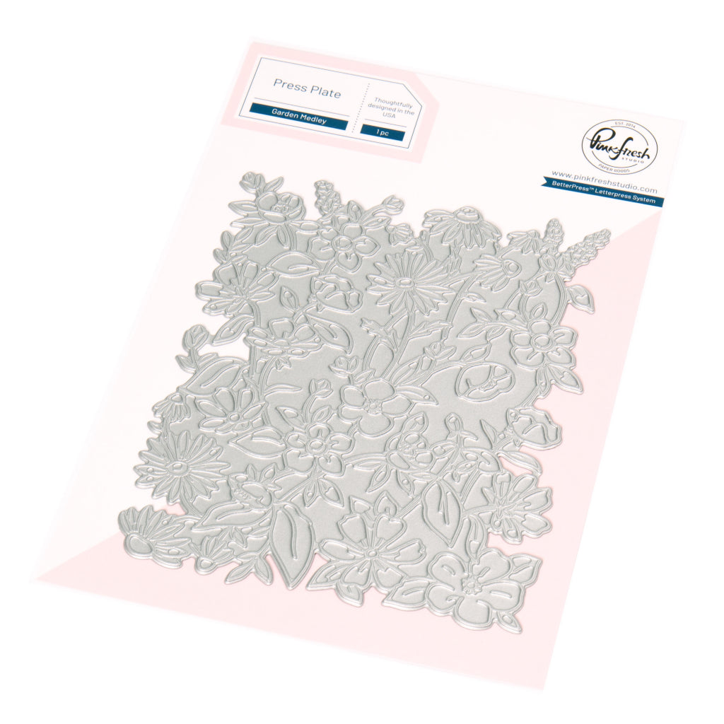 Pinkfresh Studio Stencils -  Garden Medley press plate