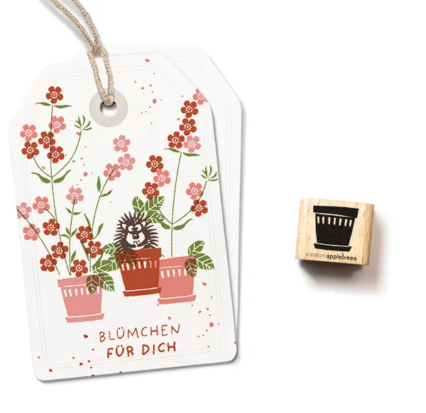 cats on appletrees - Ministempel Blumentopf 8