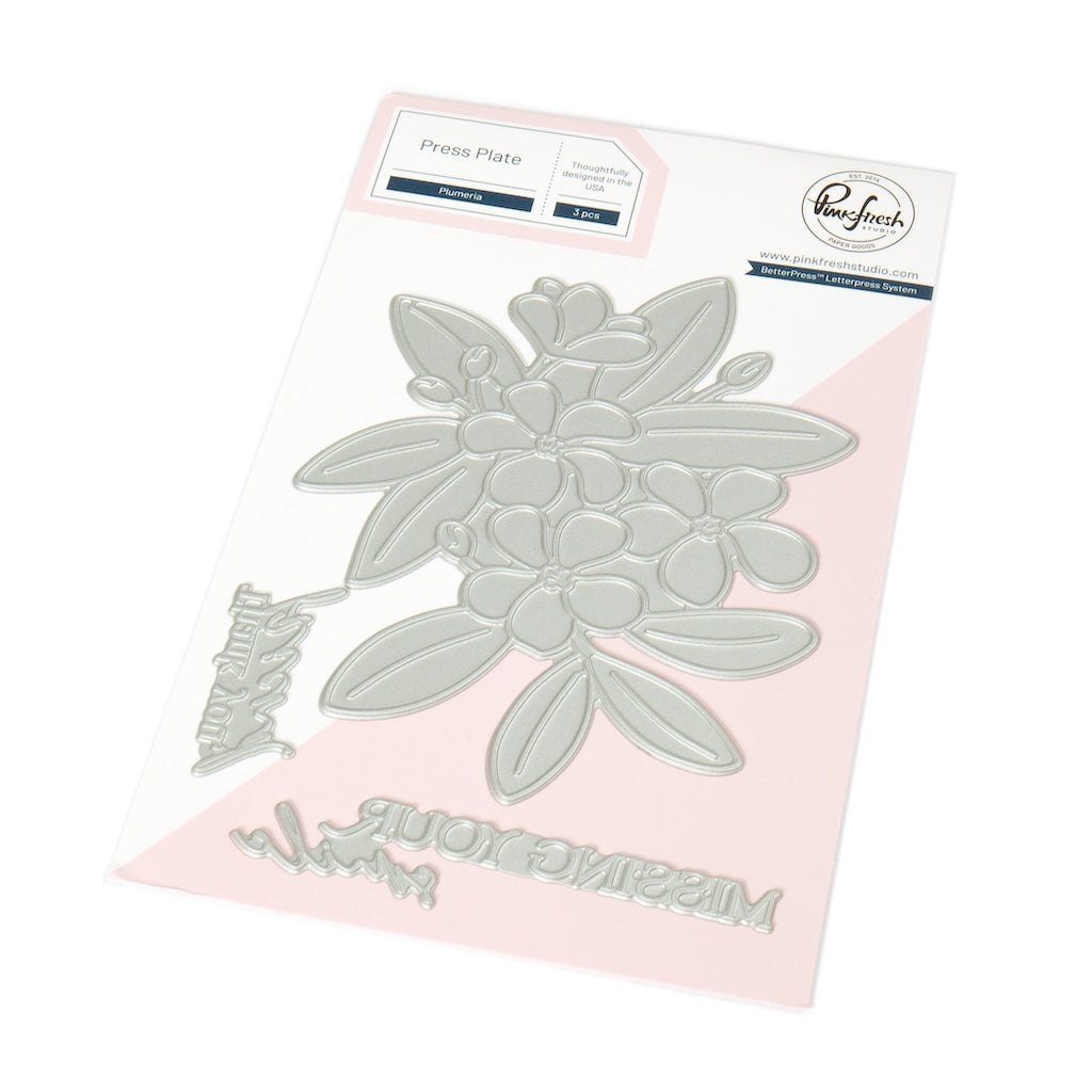 Pinkfresh Studio -  Plumeria press plate Pinkfresh Studio -  Plumeria press plate