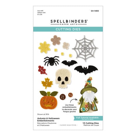 Spellbinders - 3D Felt Décor Etched Dies Autumn & Halloween Embellishments