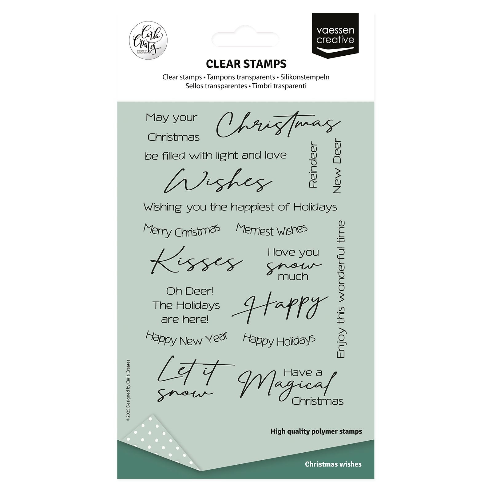 Vaessen Creative • Silikonstempel Englische Weihnachtstexte 20St.