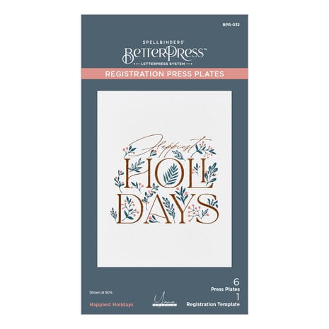 Spellbinders - City Holiday Press Plate Set Happiest Holidays Registration