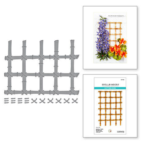 Spellbinders - Bamboo Trellis Background Etched Dies