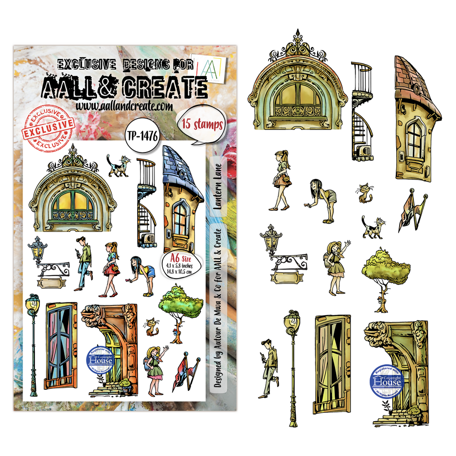 Craft Consortium - Dreamtropolis A6 Stamp Sets Lantern Lane by Autour De Mwa & Co
