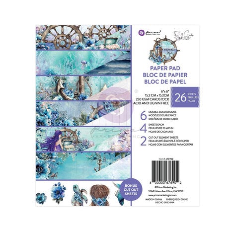 Prima Marketing - A Mermaid's Tale 6x6 Inch Paper Pad