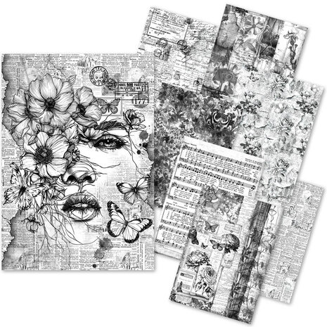 Ciao Bella - Meaningful Memories Craftmix Mixed A5 Paper Pack (8pcs)