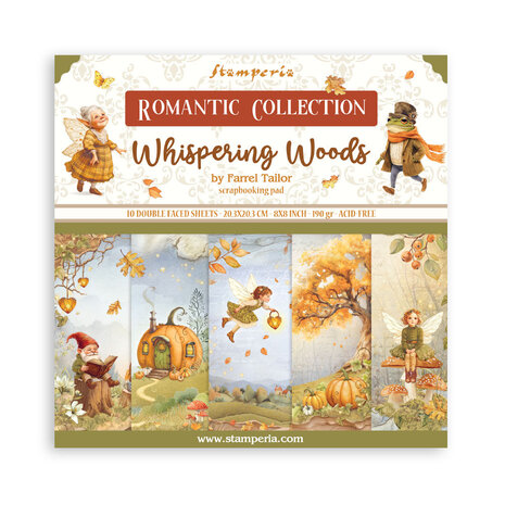 Stamperia - Whispering Woods 8x8 Inch Paper Pack Stamperia - Whispering Woods 8x8 Inch Paper Pack