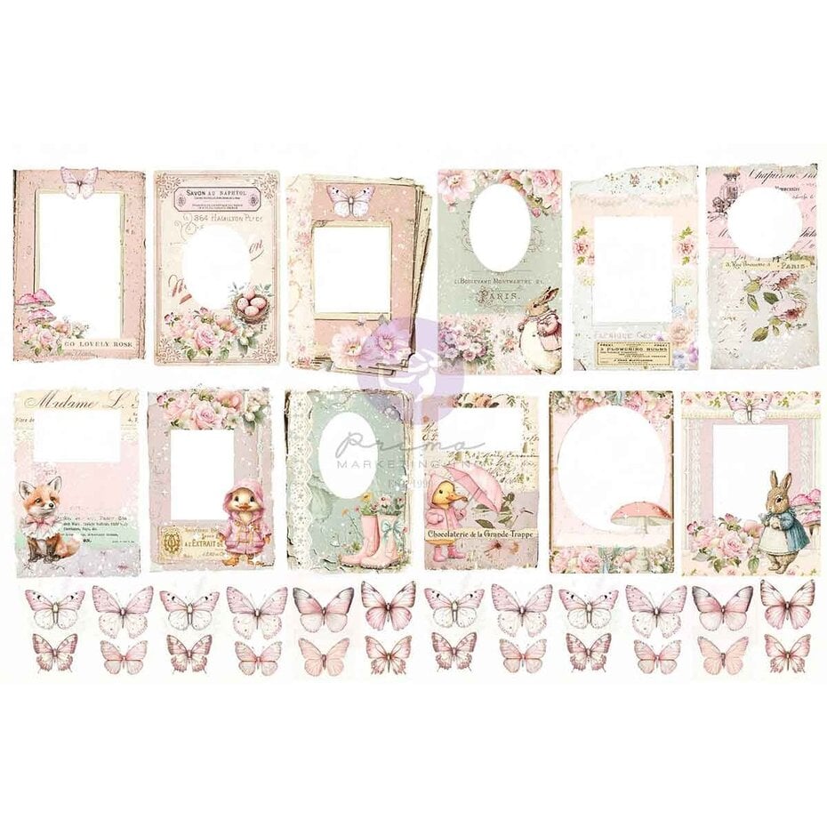 Prima Marketing - Sweet Spring Ephemera Butterflies & Frames (72pcs)