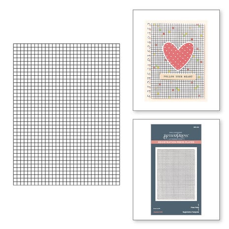 Spellbinders -BetterPress - Take Note Press Plates Journal Grid Registration