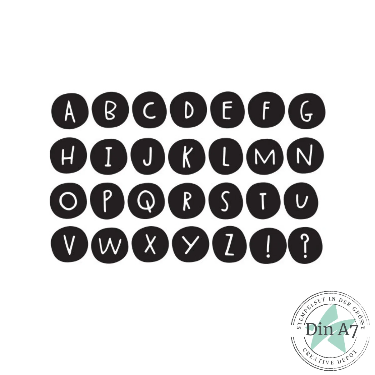 Creative Depot - Stempelset - Kleines rundes ABC