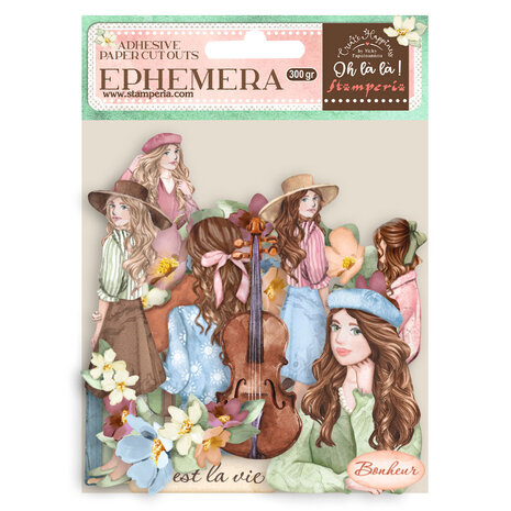 Stamperia - Create Happiness Oh lá lá Girls and Flowers Ephemera