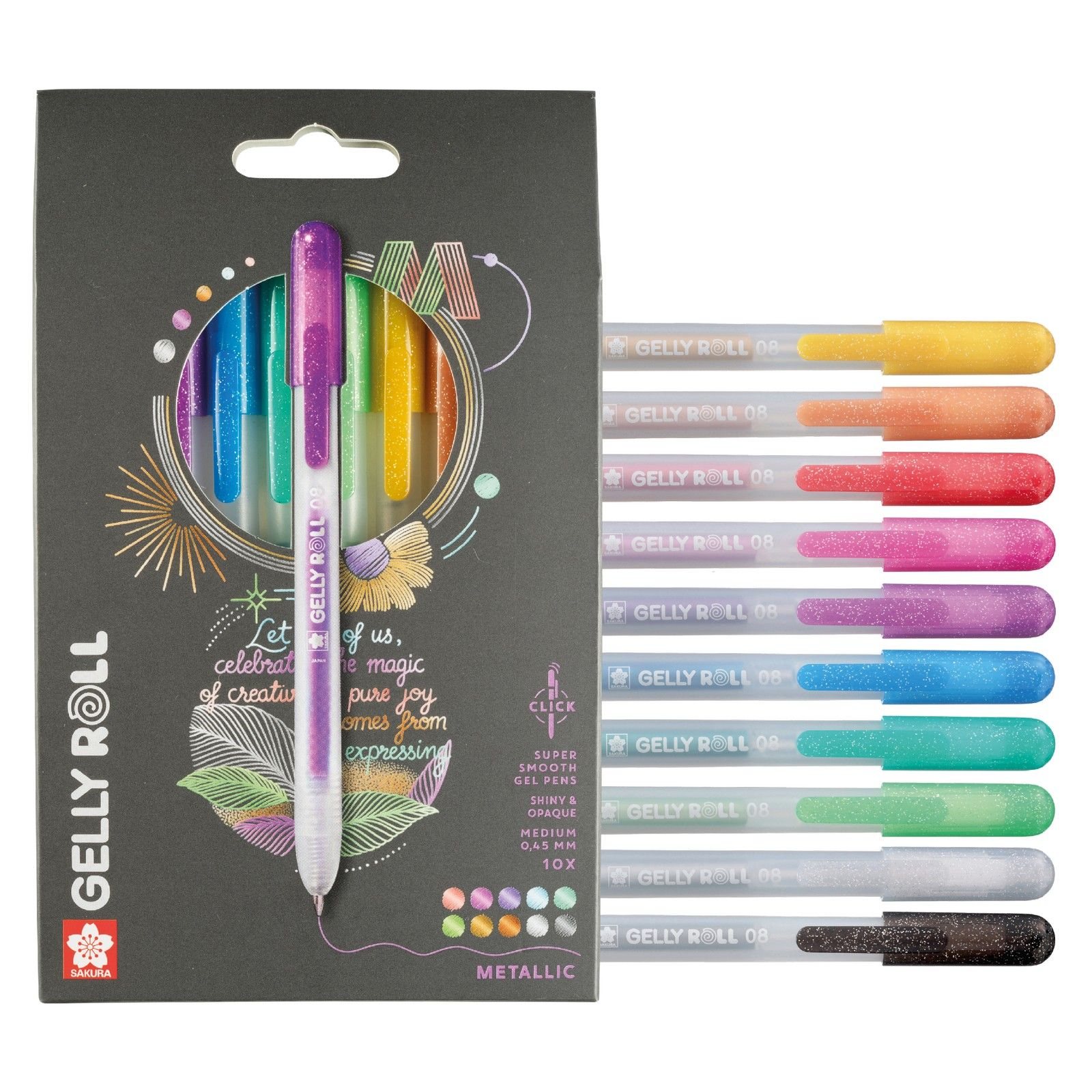 Sakura • Gelly Roll Retractable Metallic Set 10pcs Sakura • Gelly Roll Retractable Metallic Set 10pcs