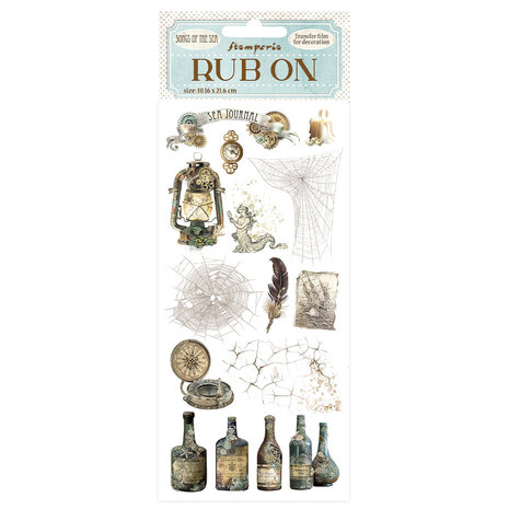 Stamperia - Songs of the Sea Rub-On 4x8,5 Inch Bottles