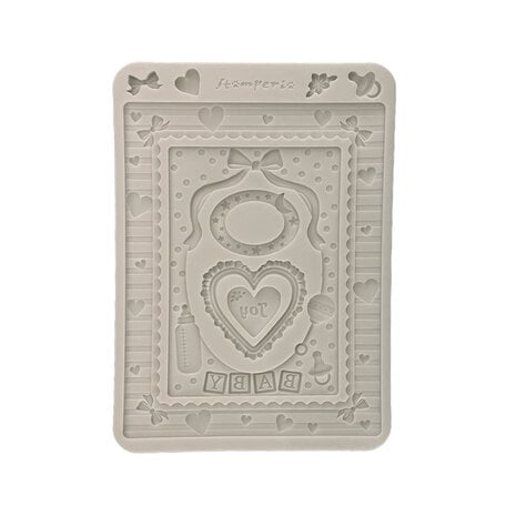 Stamperia - Furry Friends - A5 Silicon Mould Frames and Hearts