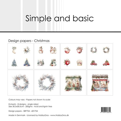 Simple and Basic - Christmas 12x12 Inch Paper Pad 