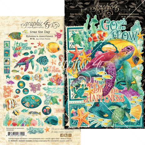 Graphic 45 Seas the Day Ephemera Set