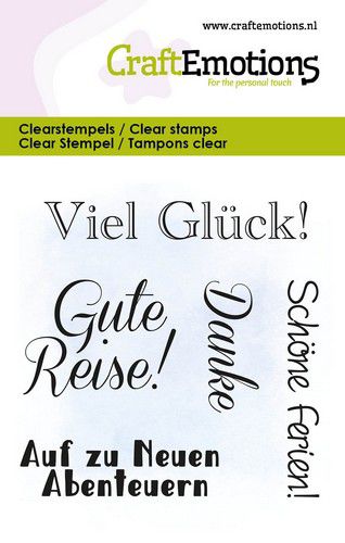 CraftEmotions clearstamps 6x7cm - Text Gute Reise