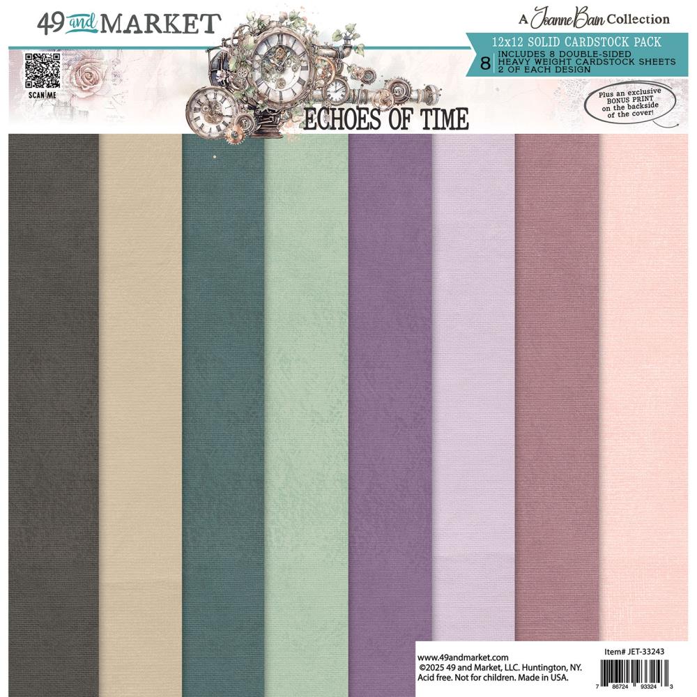49 And Market Solids Collection Pack 12"X12" - Echoes Of Time  49 And Market Solids Collection Pack 12"X12" - Echoes Of Time