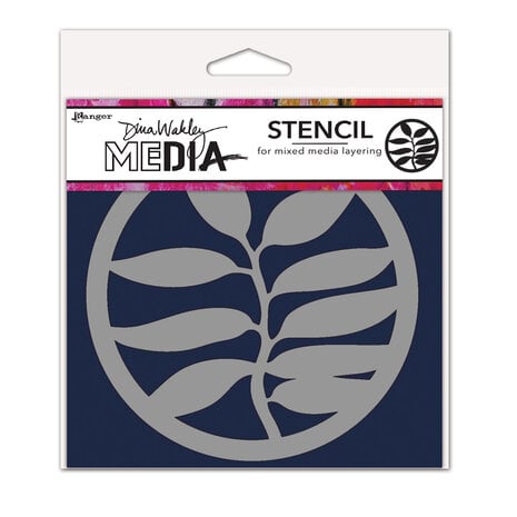 Ranger - Dina Wakley MEdia Stencils A Frond Coaster 