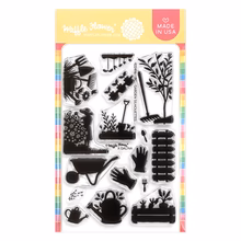 Waffle Flower - Postage Collage Garden Silhouettes Stamp Set