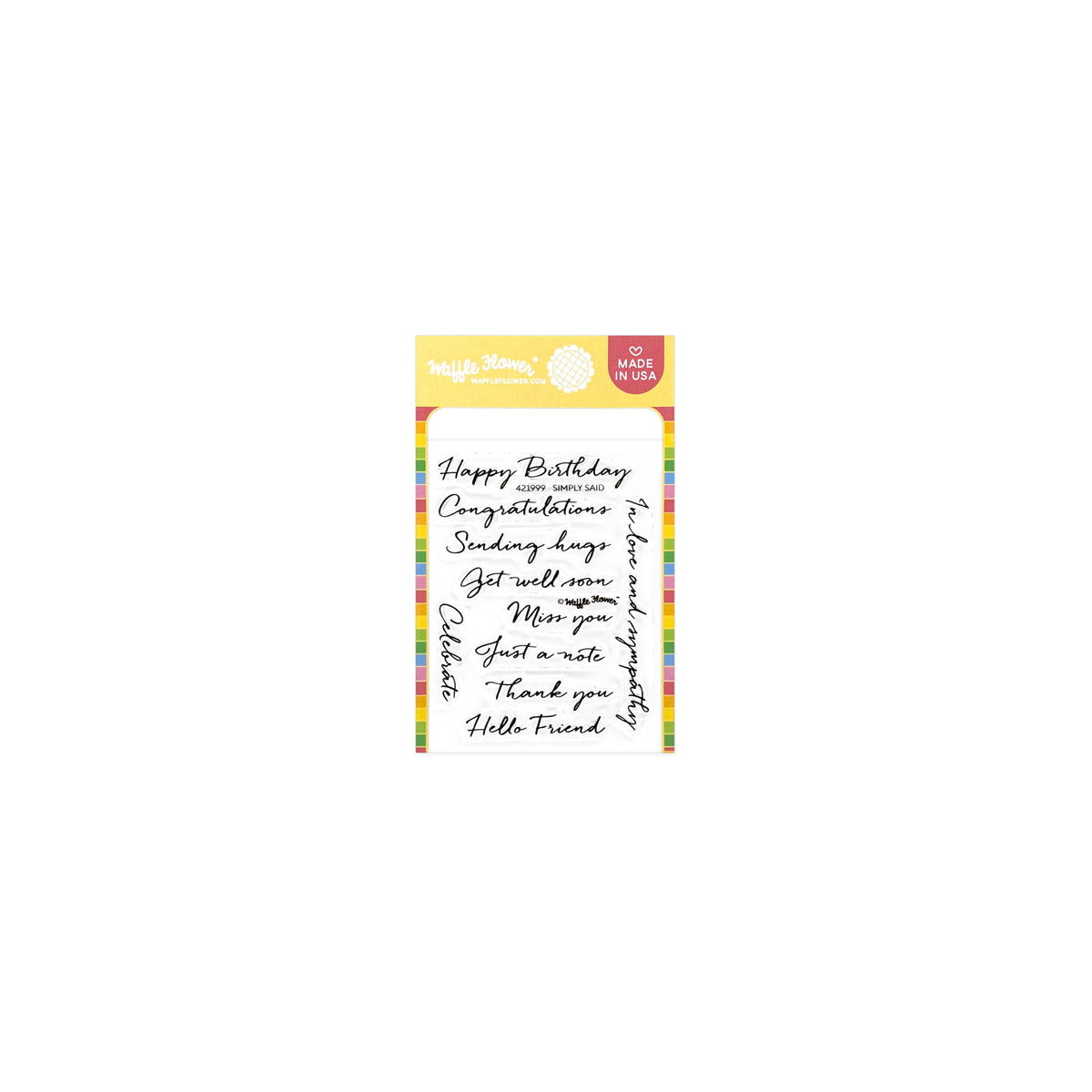 Waffle Flower - Simply Said Stamp Set