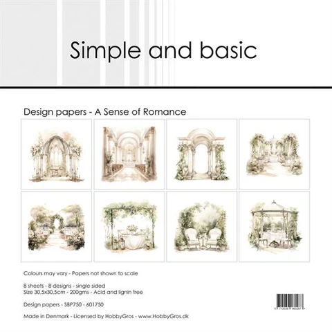 Simple and Basic Design Papers "A Sense of Romance" 12x12"