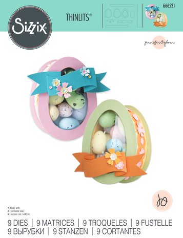 Sizzix - Thinlits Die by Jennifer Ogborn Easter Egg Box (9pcs)