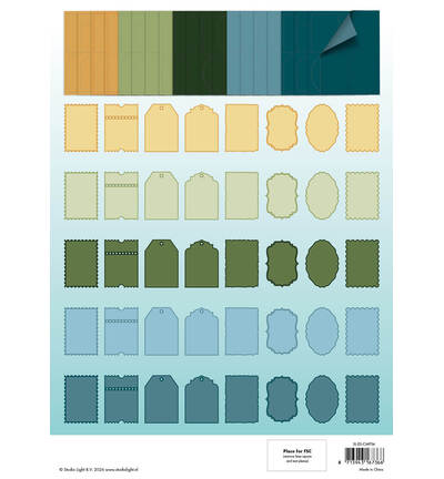 Studio Light - Karten-Papierblock – Cottage Christmas Essentials Nr. 34