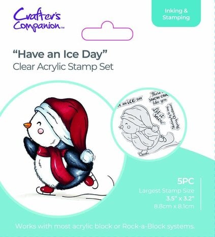Crafter's Companion - Cute Penguin Clear Stamps Have an Ice Day