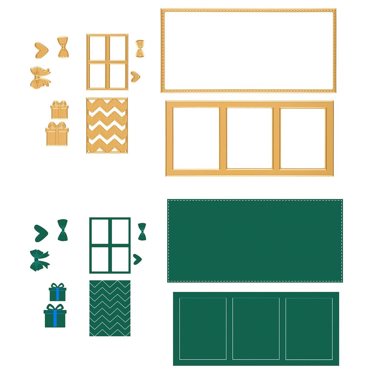 Vaessen Creative • Slimline Stanz- und Prägeschablonen Set Überrasschungskarte 13St.