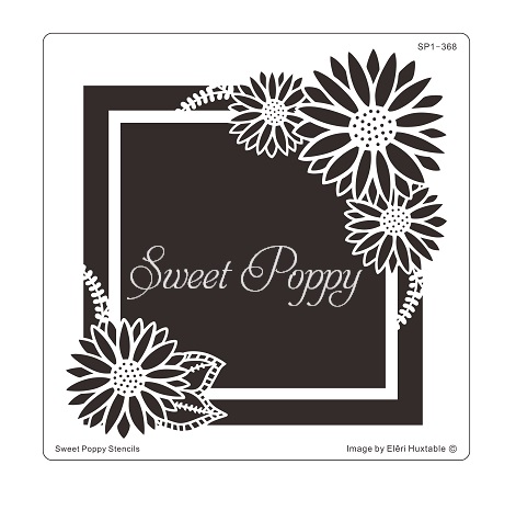 Sweet Poppy Stencil: Daisy Square Sweet Poppy Stencil: Daisy Square