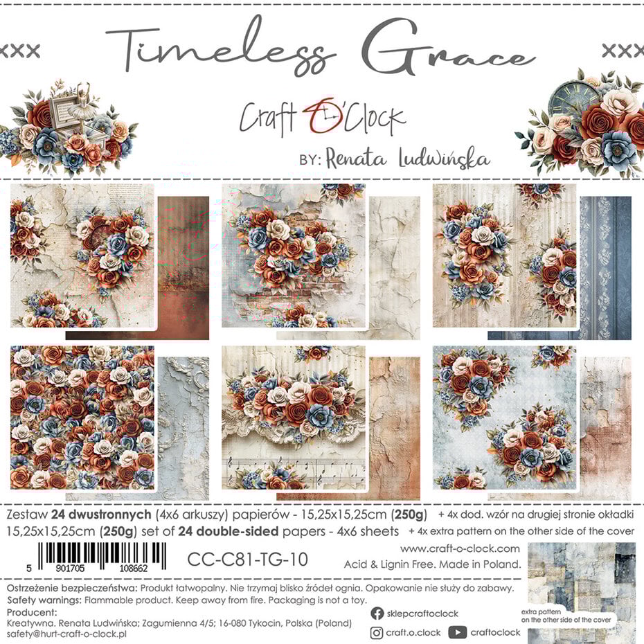 Carft O'Clock - Timeless Grace 6x6 Inch Paper Set