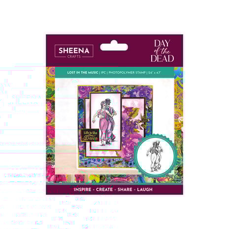 Crafter's Companion - Day of the Dead Stamp  Lost in the Music Crafter's Companion - Day of the Dead Stamp  Lost in the Music