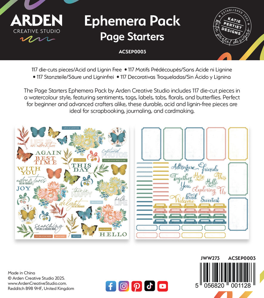 Arden Creative Studio - Page Starters Ephemera Pack