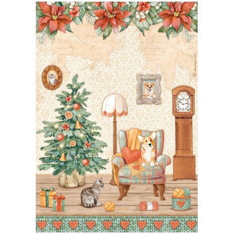 Stamperia - All Around Christmas A4 Rice Paper Sweet Room