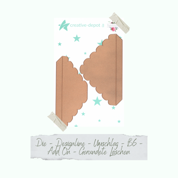 Creative Depot -   Die - Designline - Umschlag - B6 - Add On - Gerundete Laschen 
