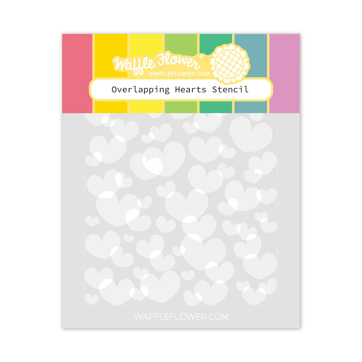 Waffle Flower - Overlapping Hearts Stencil Waffle Flower - Overlapping Hearts Stencil