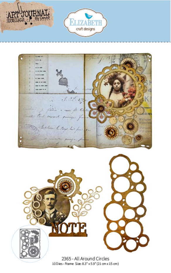 Elizabeth Craft - Beautifully Worn Die All Around Circles by Devid Roodenburg