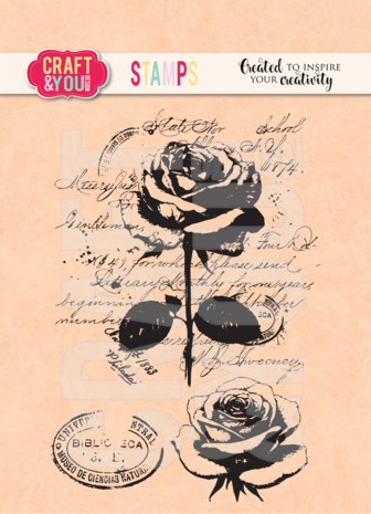 Craft & You Design - Vintage Rose Stamps