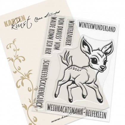  Karten-Kunst Clear Stamps KK-0256 - Weihnachtsmann-Helferlein
