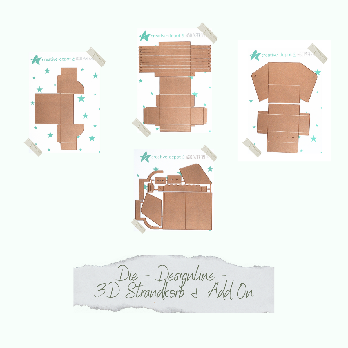 Creative Depot - Die - Designline - 3D Strandkorb & Add On 