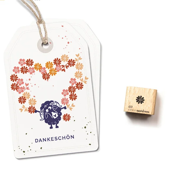 cats on appletrees - Ministempel Blüte 69