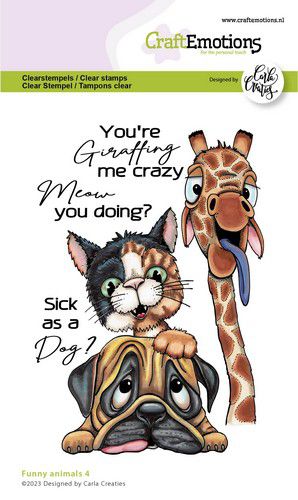 CraftEmotions clearstamps A6 - Funny animals 4 (EN)