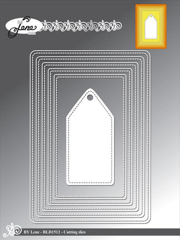 BY LENE - BY LENE DIES "Rectangle Frame w/Tag"